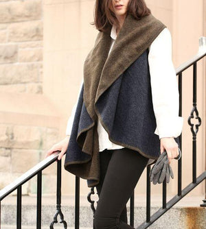 Look by M Two Tone Shawl Vest